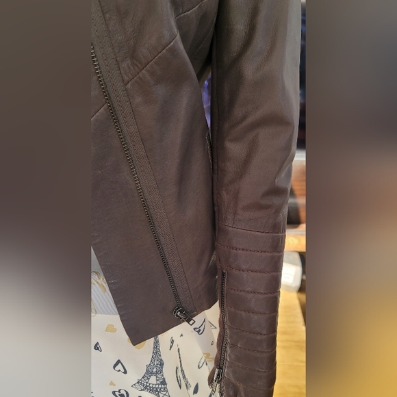 ❗️ MUUBAA Women's Brown LAMBSKIN  Leather Jacket ❗️ - Picture 4 of 15